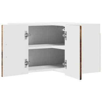 Wand-Eckschrank PORTO Geräucherte Eiche 57 x 57 x 40 cm