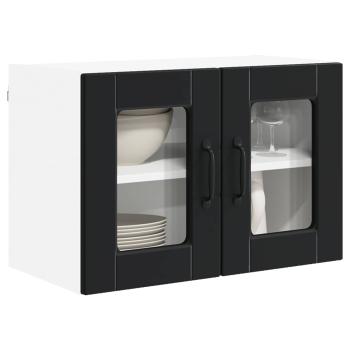 Küchenwandschrank mit Tür Schwarz 60 x 31 x 40 cm Holzwerkstoff