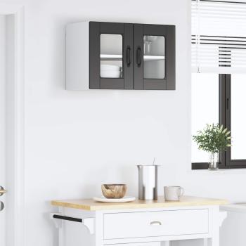 Küchenwandschrank mit Tür Schwarz 60 x 31 x 40 cm Holzwerkstoff
