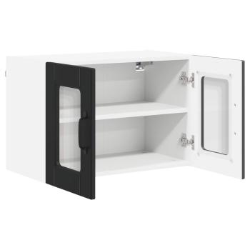Küchenwandschrank mit Tür Schwarz 60 x 31 x 40 cm Holzwerkstoff