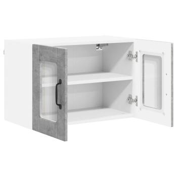 Wandglas-Schrank PORTO Betongrau 60 x 31 x 40 cm Holzwerkstoff