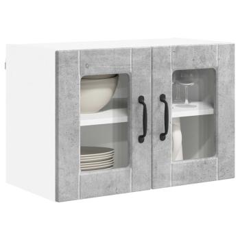 Küchenwandschrank mit Regal 2 pcs Beton Grau 60 x 31 x 40 cm