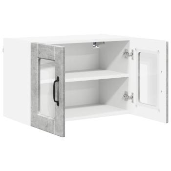 Wandglas-Schrank PORTO 2 stk. Beton Grau Holzwerkstoff