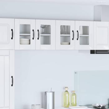 ARDEBO.de - Wandglas-Schrank PORTO Hochglanz Weiß 60 x 31 x 40 cm
