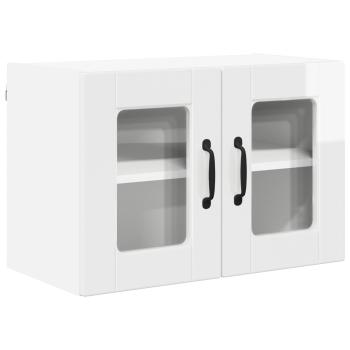 Wandglas-Schrank PORTO Hochglanz Weiß 60 x 31 x 40 cm