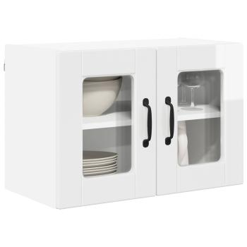 Wandglas-Schrank PORTO Hochglanz Weiß 60 x 31 x 40 cm