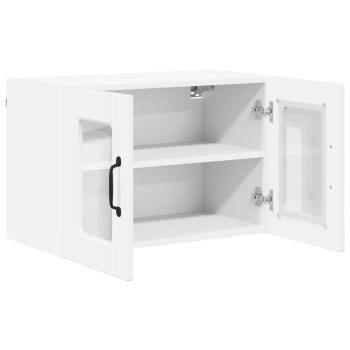 Wandglas-Schrank PORTO Hochglanz Weiß 60 x 31 x 40 cm