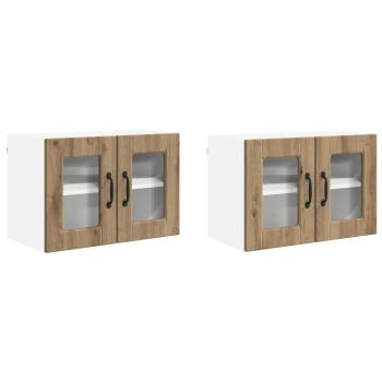 Küchenwandschrank mit Regal 2 pcs Artisan-Eiche 60 x 31 x 40 cm