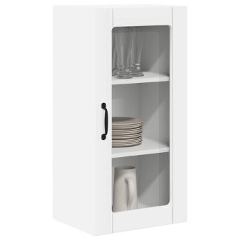Wandglas-Schrank PORTO 2 stk. Weiß Holzwerkstoff
