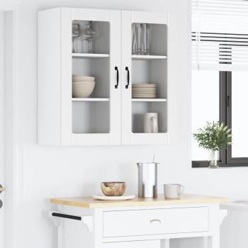 Wandglas-Schrank PORTO 2 stk. Weiß Holzwerkstoff