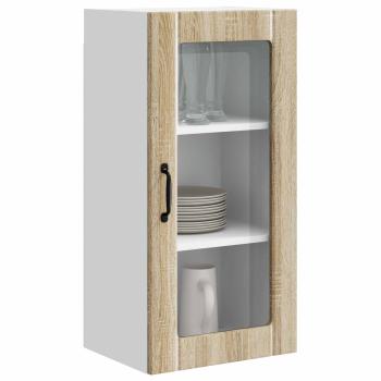 Küchenwandschrank mit Regal 2 pcs Sonoma-Eiche 40 x 31 x 80 cm