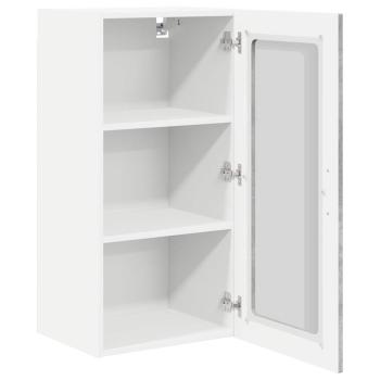 Küchenwandschrank mit Regal 2 pcs Beton Grau 40 x 31 x 80 cm