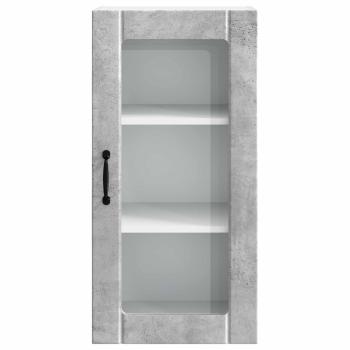Küchenwandschrank mit Regal 2 pcs Beton Grau 40 x 31 x 80 cm
