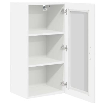 Küchenwandschrank mit Tür 2 pcs Hochglanz Weiß 40 x 31 x 80 cm