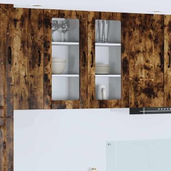 ARDEBO.de - Küchenwandschrank 2 pcs Geräucherte Eiche 40 x 31 x 80 cm