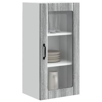 Wandglas-Schrank PORTO Graues Sonoma 40 x 31 x 80 cm