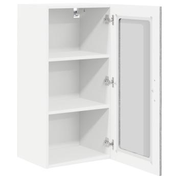 Wandglas-Schrank PORTO Graues Sonoma 40 x 31 x 80 cm