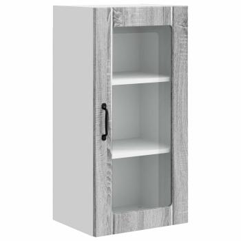 Küchenwandschrank mit Regal 2 pcs Graues Sonoma 40 x 31 x 80 cm
