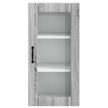 Küchenwandschrank mit Regal 2 pcs Graues Sonoma 40 x 31 x 80 cm