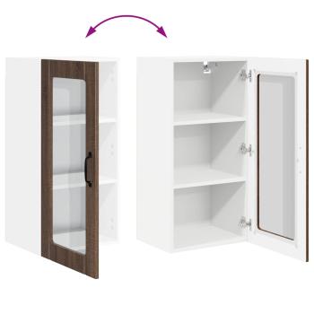 Küchenwandschrank 2 pcs Braun Eichen-Optik 40 x 31 x 80 cm