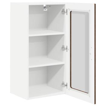 Wandglas-Schrank PORTO 2 stk. Braun Eichen-Optik Holzwerkstoff