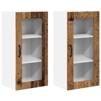 Küchenwandschrank 2 pcs Altholz 40 x 31 x 80 cm Holzwerkstoff