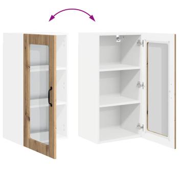 Küchenwandschrank mit Regal 2 pcs Artisan-Eiche 40 x 31 x 80 cm