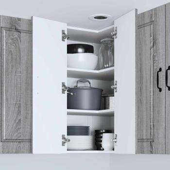 Wand-Eckschrank PORTO Graues Sonoma 57 x 57 x 80 cm