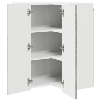 Wand-Eckschrank PORTO Graues Sonoma 57 x 57 x 80 cm
