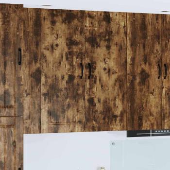 ARDEBO.de - Küchenwandschrank mit Regal Geräucherte Eiche 40 x 31 x 100 cm