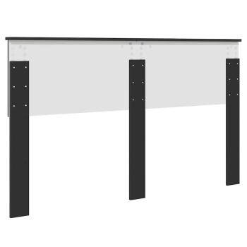 Kopfteil mit Kopfteil Schwarz Eichen-Optik 150 cm Holzwerkstoff