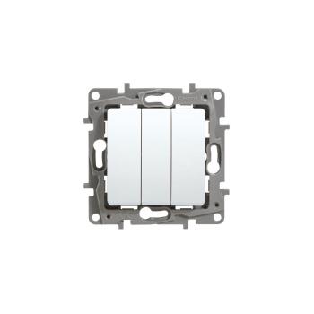 ARDEBO.de Legrand Ausschalter 3-fach (SK), Ultraweiß, mit Spreizkralle (664503)