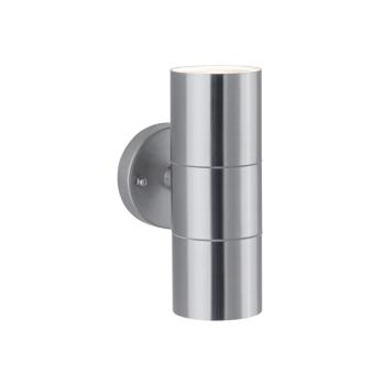 ARDEBO.de Paulmann Außenwandleuchte Flame IP44 60mm max. 2x10W 230V, Edelstahl gebürstet (94331)