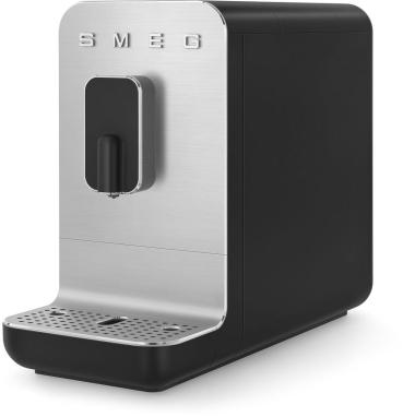 Smeg BCC11BLMEU Kompakt-Kaffeevollautomat, 1350W, 8 Funktionen, 1,4 l Wassertank, Schwarzmatt/Silber