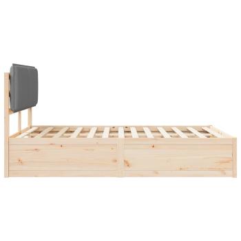 Bettgestell mit gepolstertem Kopfteil Hellgrau 150 x 200 cm