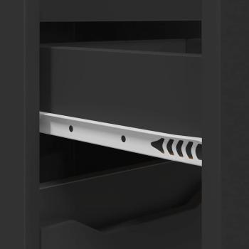 Badezimmermöbel-Set mit Schubladen 4 pcs Schwarz Holzwerkstoff