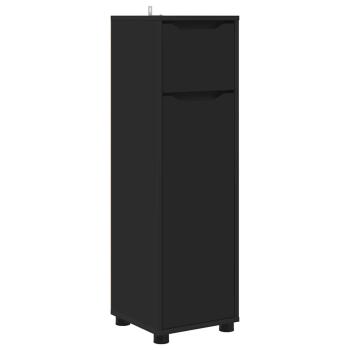 Badezimmermöbel-Set mit Schubladen 4 pcs Schwarz Holzwerkstoff