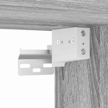 Badezimmermöbel-Set mit Regal 4 pcs Graues Sonoma Holzwerkstoff