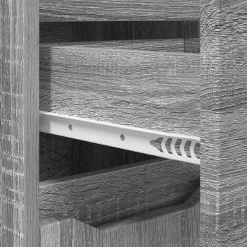 Badezimmermöbel-Set mit Regal 4 pcs Graues Sonoma Holzwerkstoff