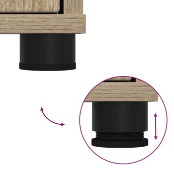 Badezimmermöbel-Set mit Regal 3 pcs Sonoma-Eiche Holzwerkstoff