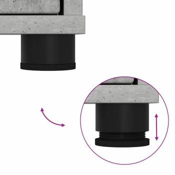 Badezimmermöbel-Set mit Regal 3 pcs Beton Grau Holzwerkstoff