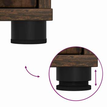 Badezimmermöbel-Set 3 pcs Geräucherte Eiche Holzwerkstoff