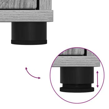 Badezimmermöbel-Set mit Regal 3 pcs Graues Sonoma Holzwerkstoff