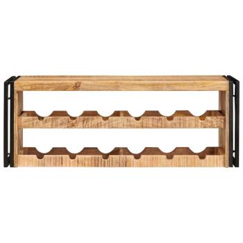 Weinregal Braun 100 x 45 x 33 cm Massives grobes Mangoholz