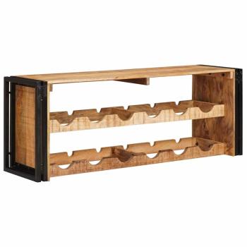 Weinregal Braun 100 x 45 x 33 cm Massives grobes Mangoholz