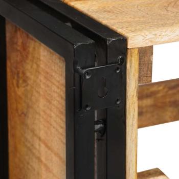 Weinregal Braun 100 x 45 x 33 cm Massives grobes Mangoholz