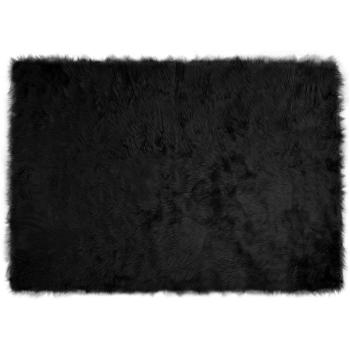 Kunstfell Schaffellteppich Schwarz 140 x 200 cm Polyester