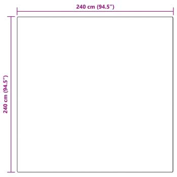 Kunstfell Hasen Teppich Weiß 240 x 240 cm Polyester
