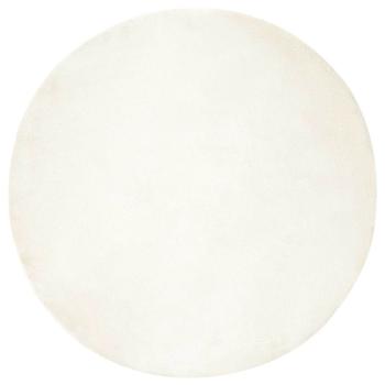 ARDEBO.de - Kunstfell Hasen Teppich Weiß Ø 120 cm Polyester