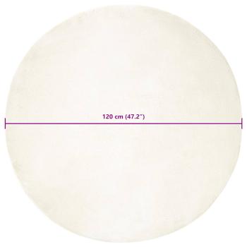 Kunstfell Hasen Teppich Weiß Ø 120 cm Polyester